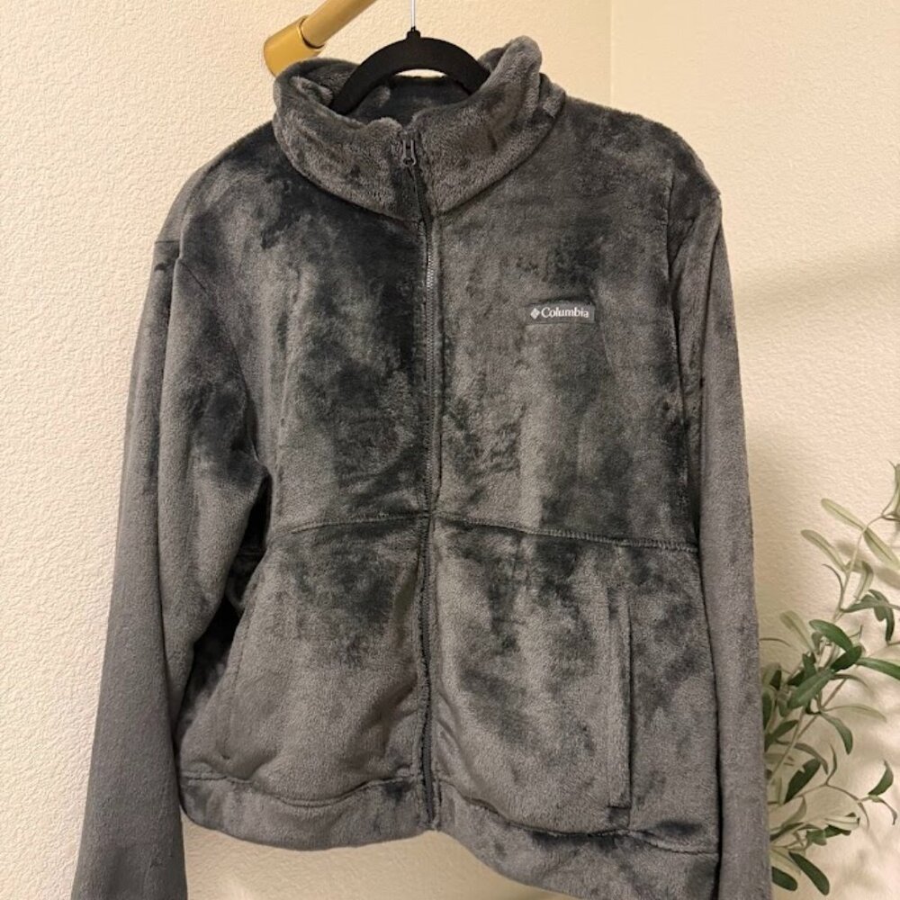 Columbia Women’s Fireside Full-Zip Jacket in Shark Gray – Size L